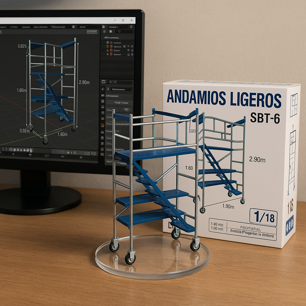 andamios plegables con accesorios
