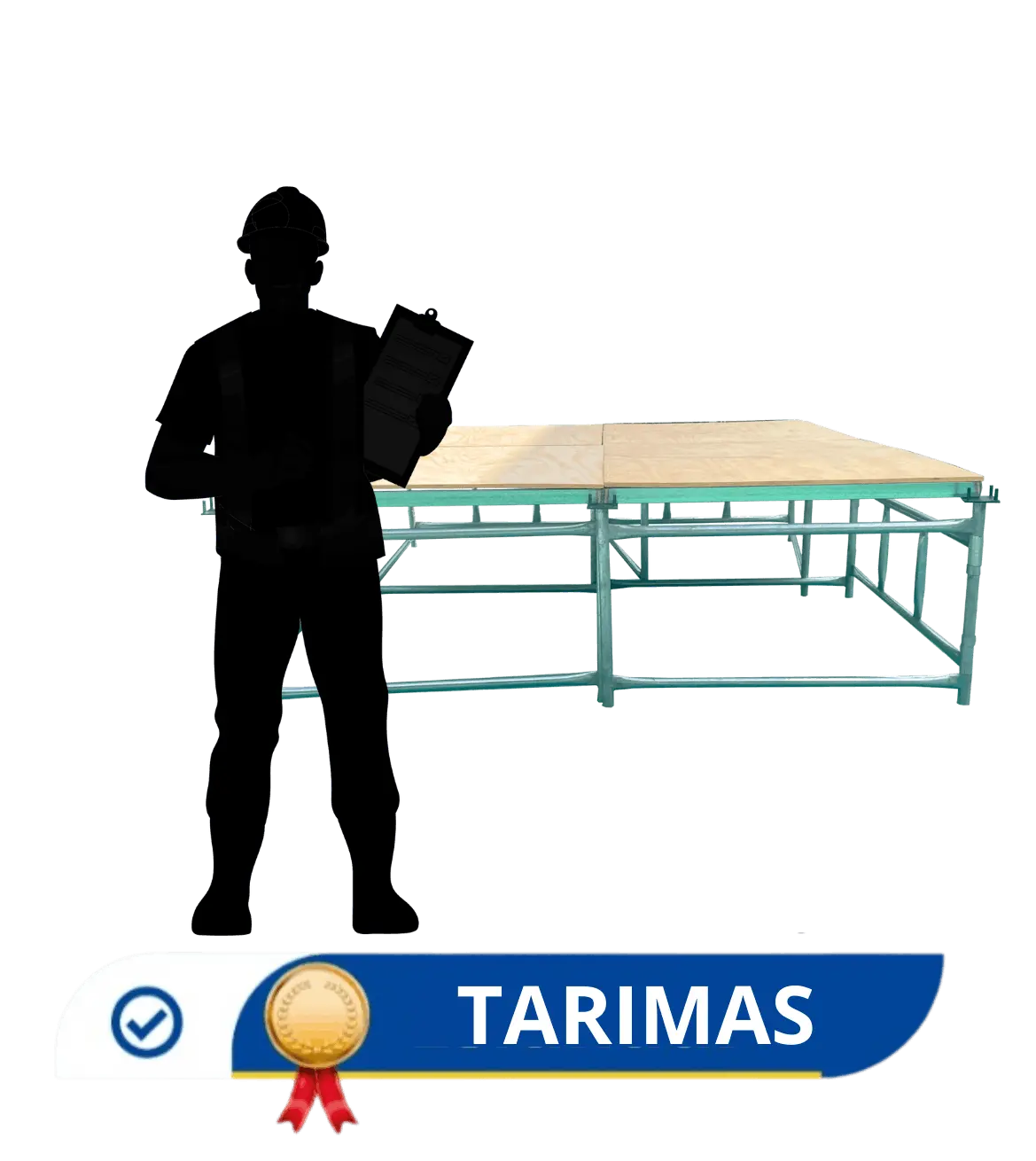 Tarima para escenario — Vista general
