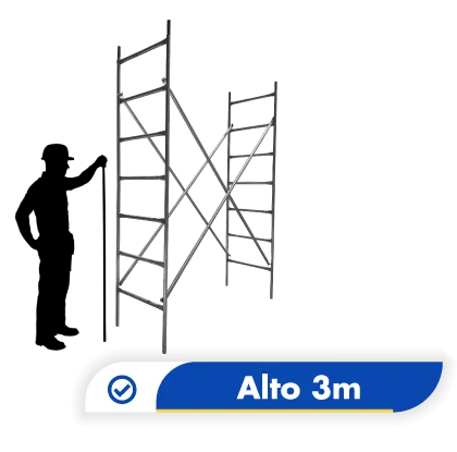 andamios ligeros galvanizados baqueteros 3 metros SBT5